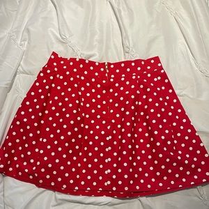 Minnie Mouse Red polka dot skirt.